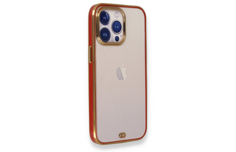 Newface iPhone 13 Pro Max Kılıf Liva Silikon - Kırmızı