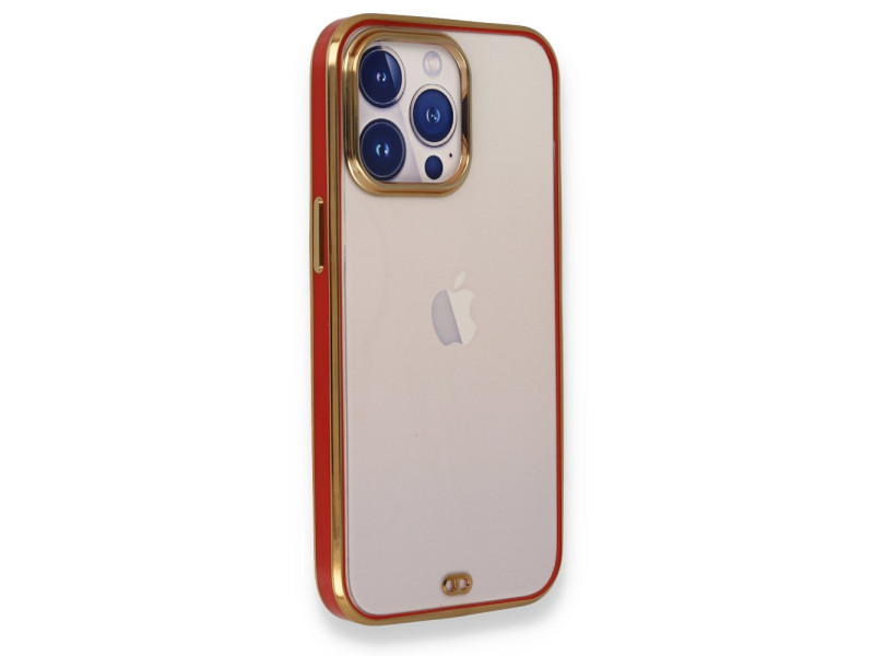 Newface iPhone 13 Pro Max Kılıf Liva Silikon - Kırmızı
