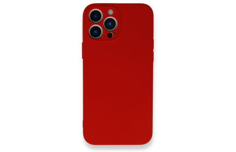 Newface iPhone 13 Pro Max Kılıf Nano içi Kadife Silikon - Kırmızı
