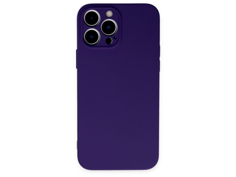 Newface iPhone 13 Pro Max Kılıf Nano içi Kadife Silikon - Mor