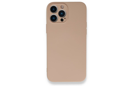 Newface iPhone 13 Pro Max Kılıf Nano içi Kadife Silikon - Pudra