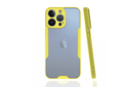 Newface iPhone 13 Pro Max Kılıf Platin Silikon - Sarı