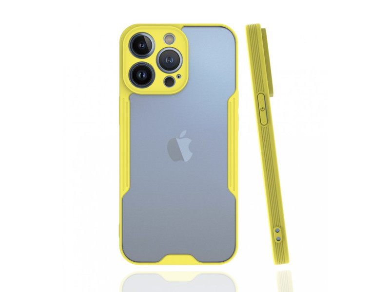 Newface iPhone 13 Pro Max Kılıf Platin Silikon - Sarı