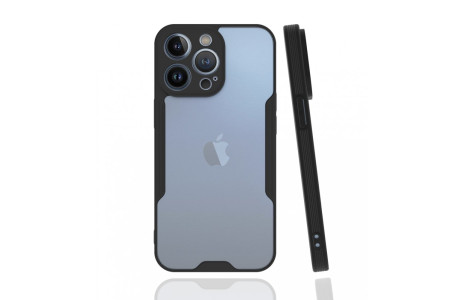 Newface iPhone 13 Pro Max Kılıf Platin Silikon - Siyah