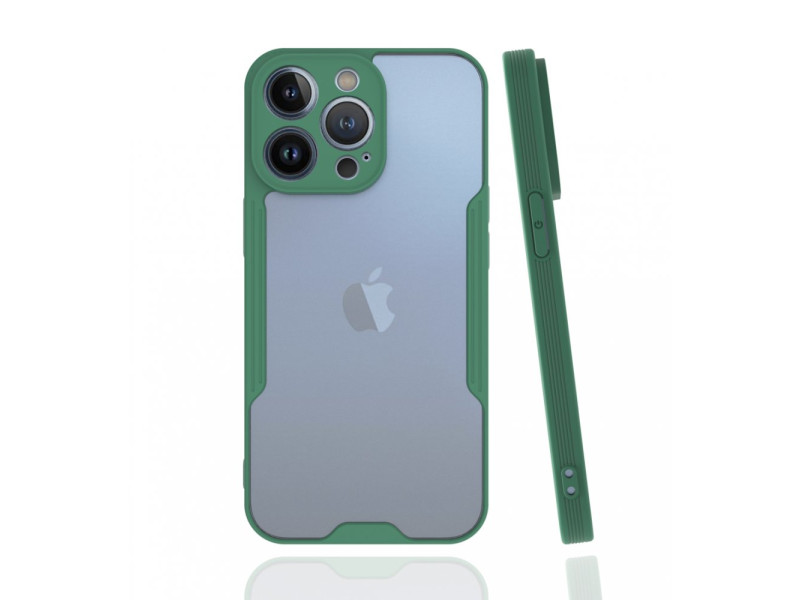 Newface iPhone 13 Pro Max Kılıf Platin Silikon - Yeşil