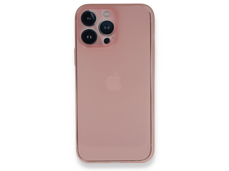 Newface iPhone 13 Pro Max Kılıf PP Ultra İnce Kapak - Pembe