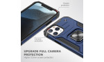 Newface iPhone 13 Pro Max Kılıf Zegna Yüzüklü Silikon Kapak - Mavi