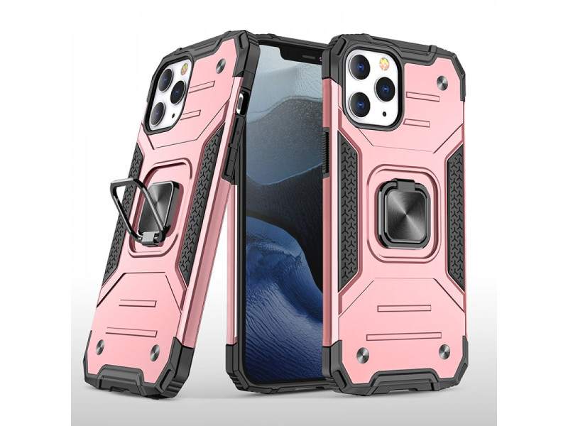 Newface iPhone 13 Pro Max Kılıf Zegna Yüzüklü Silikon Kapak - Rose