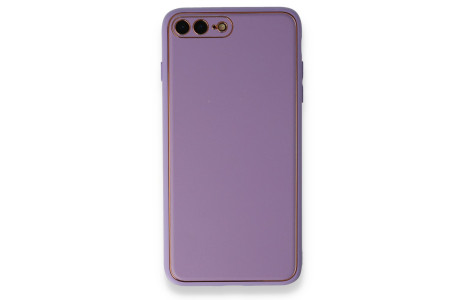 Newface iPhone 7 Plus Kılıf Coco Deri Silikon Kapak - Lila