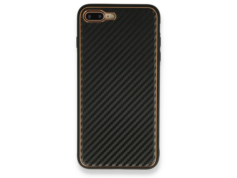 Newface iPhone 7 Plus Kılıf Coco Karbon Silikon - Siyah