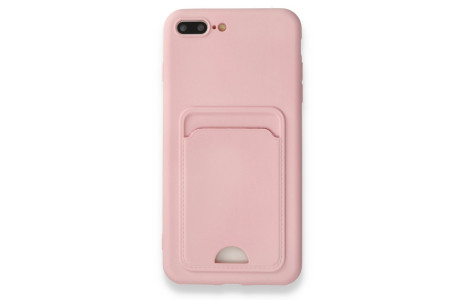 Newface iPhone 7 Plus Kılıf Kelvin Kartvizitli Silikon - Pembe