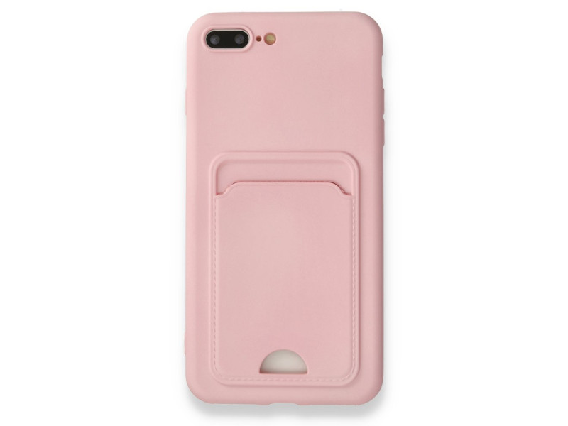 Newface iPhone 7 Plus Kılıf Kelvin Kartvizitli Silikon - Pembe