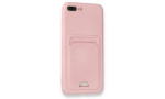 Newface iPhone 7 Plus Kılıf Kelvin Kartvizitli Silikon - Pembe