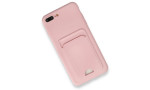Newface iPhone 7 Plus Kılıf Kelvin Kartvizitli Silikon - Pembe