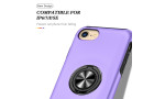 Newface iPhone SE 2020 Kılıf Elit Yüzüklü Kapak - Mor
