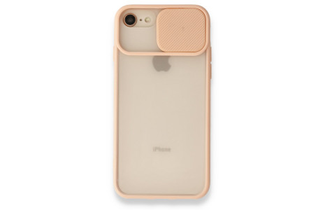 Newface iPhone SE 2020 Kılıf Palm Buzlu Kamera Sürgülü Silikon - Pembe