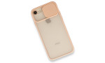 Newface iPhone SE 2020 Kılıf Palm Buzlu Kamera Sürgülü Silikon - Pembe