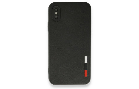 Newface iPhone X Kılıf Loop Deri Silikon - Siyah