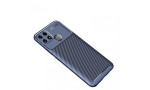 Newface Oppo A15S Kılıf Focus Karbon Silikon - Lacivert