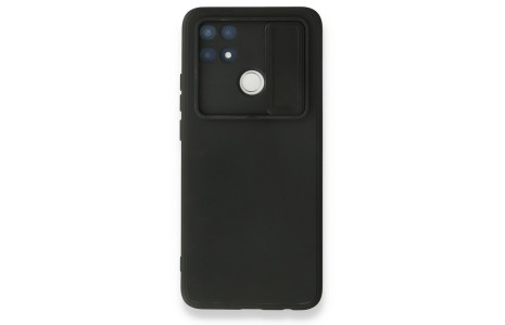 Newface Oppo A15S Kılıf Color Lens Silikon - Siyah