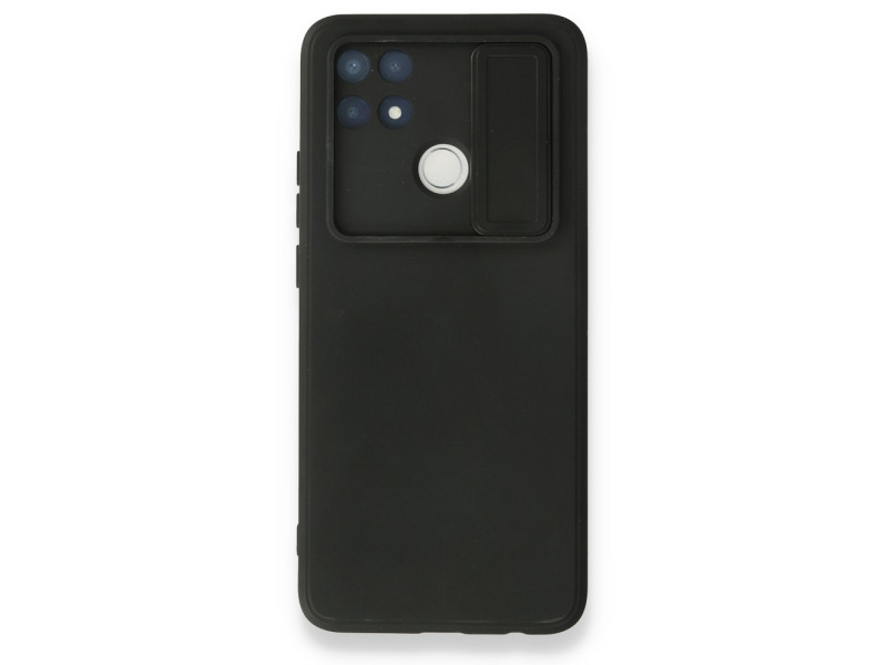 Newface Oppo A15S Kılıf Color Lens Silikon - Siyah