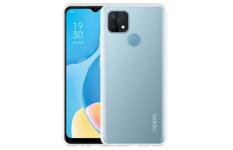 Newface Oppo A15S Kılıf Deluxe 2mm Şeffaf Silikon