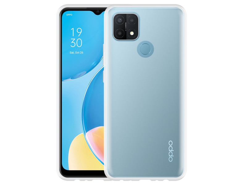 Newface Oppo A15S Kılıf Deluxe 2mm Şeffaf Silikon