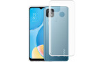 Newface Oppo A15S Kılıf Deluxe 2mm Şeffaf Silikon