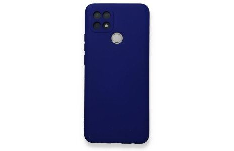 Newface Oppo A15S Kılıf Nano içi Kadife Silikon - Lacivert
