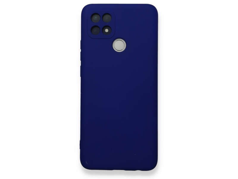 Newface Oppo A15S Kılıf Nano içi Kadife Silikon - Lacivert