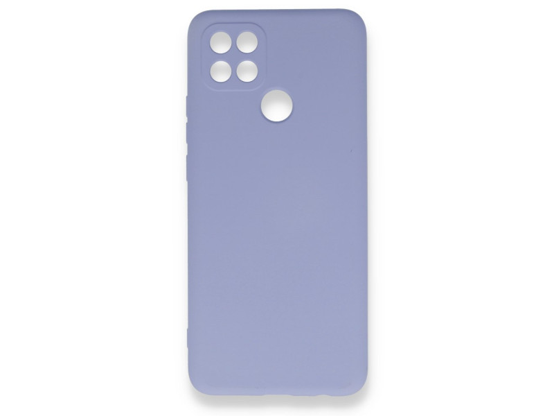 Newface Oppo A15S Kılıf Nano içi Kadife Silikon - Lila