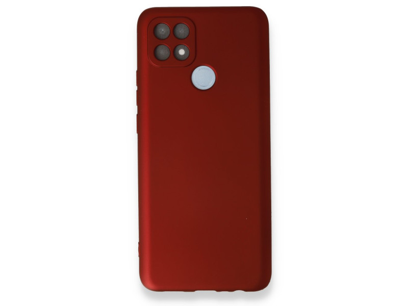 Newface Oppo A15S Kılıf First Silikon - Bordo