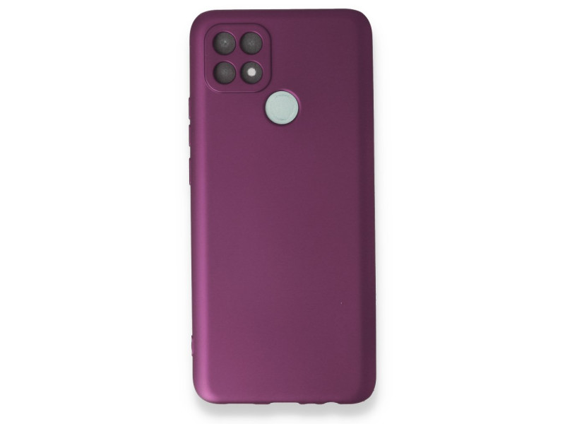 Newface Oppo A15 Kılıf First Silikon - Mürdüm