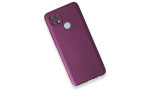 Newface Oppo A15 Kılıf First Silikon - Mürdüm