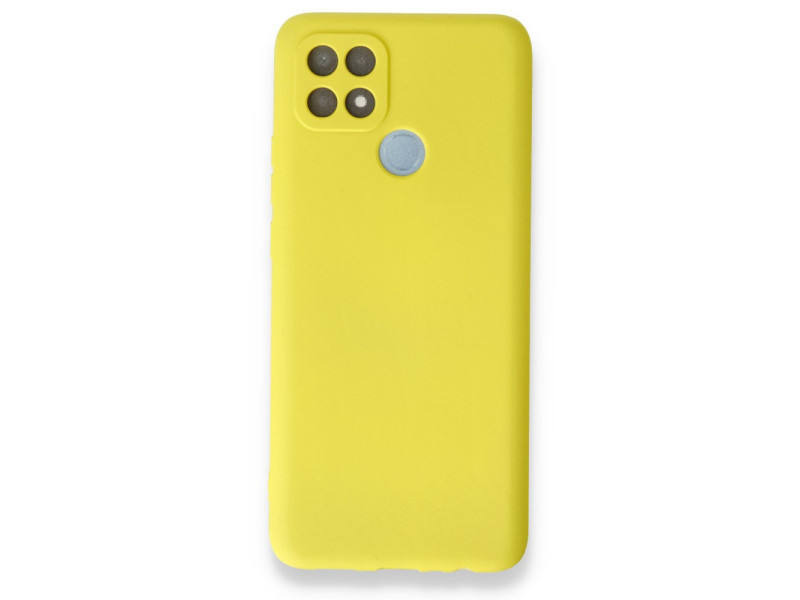 Newface Oppo A15S Kılıf First Silikon - Sarı