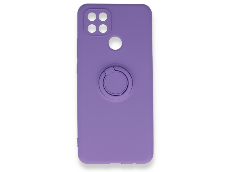Newface Oppo A15S Kılıf Viktor Yüzüklü Silikon - Mor