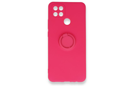 Newface Oppo A15S Kılıf Viktor Yüzüklü Silikon - Pembe