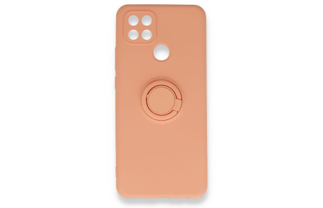 Newface Oppo A15S Kılıf Viktor Yüzüklü Silikon - Pudra