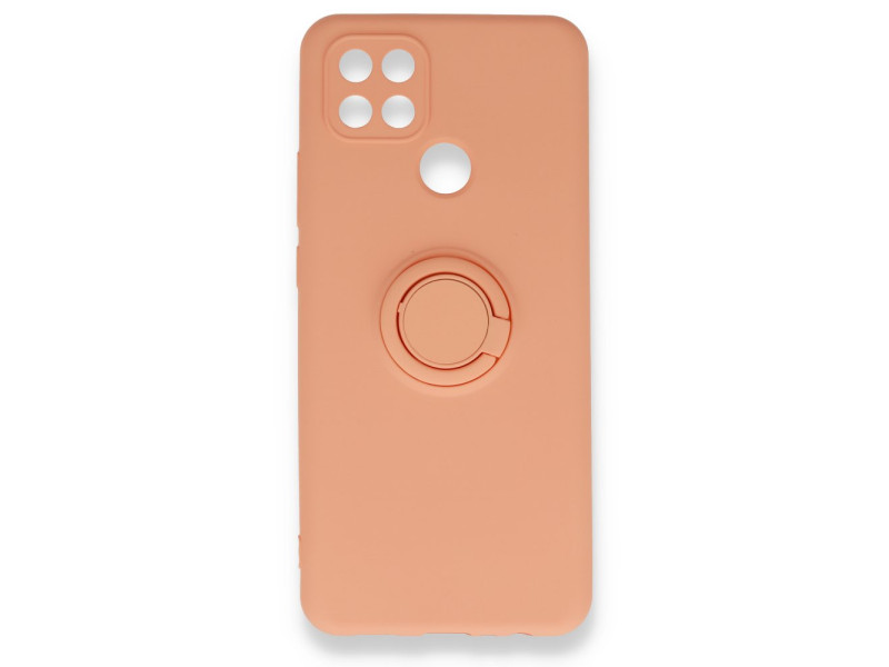 Newface Oppo A15S Kılıf Viktor Yüzüklü Silikon - Pudra