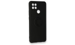Newface Oppo A15S Kılıf Viktor Yüzüklü Silikon - Siyah
