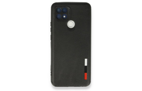 Newface Oppo A15S Kılıf Loop Deri Silikon - Siyah