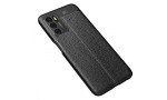 Newface Oppo A16 Kılıf Focus Derili Silikon - Siyah