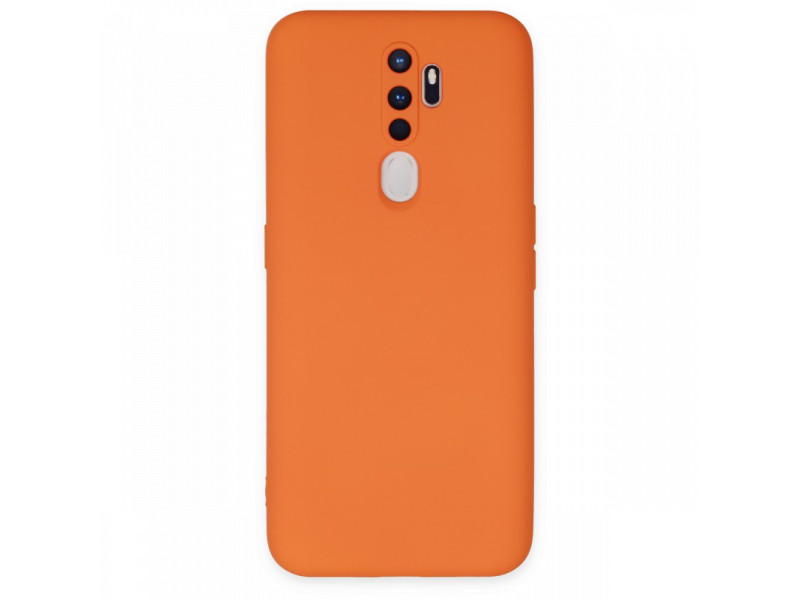 Newface Oppo A5 2020 Kılıf Nano içi Kadife Silikon - Turuncu