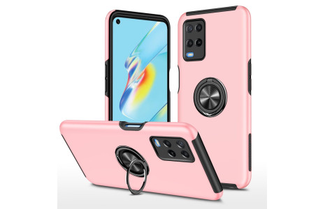 Newface Oppo A54 4G Kılıf Elit Yüzüklü Kapak - Pembe
