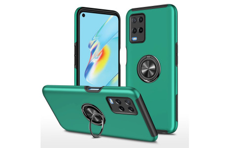 Newface Oppo A54 4G Kılıf Elit Yüzüklü Kapak - Yeşil