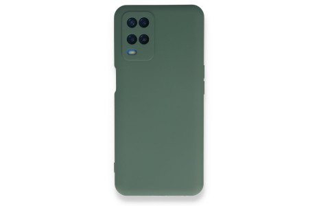 Newface Oppo A54 4G Kılıf Nano içi Kadife Silikon - Koyu Yeşil