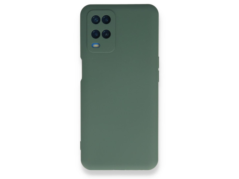 Newface Oppo A54 4G Kılıf Nano içi Kadife Silikon - Koyu Yeşil