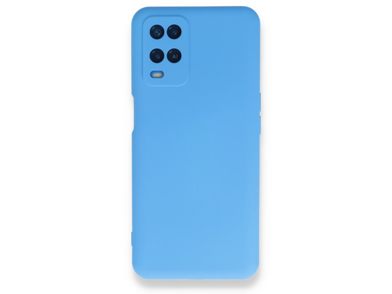 Newface Oppo A54 4G Kılıf Nano içi Kadife Silikon - Mavi