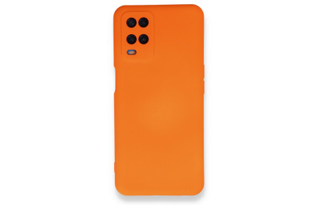Newface Oppo A54 4G Kılıf Nano içi Kadife Silikon - Turuncu