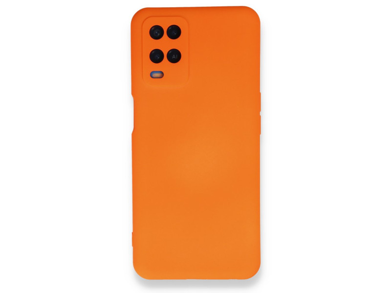 Newface Oppo A54 4G Kılıf Nano içi Kadife Silikon - Turuncu